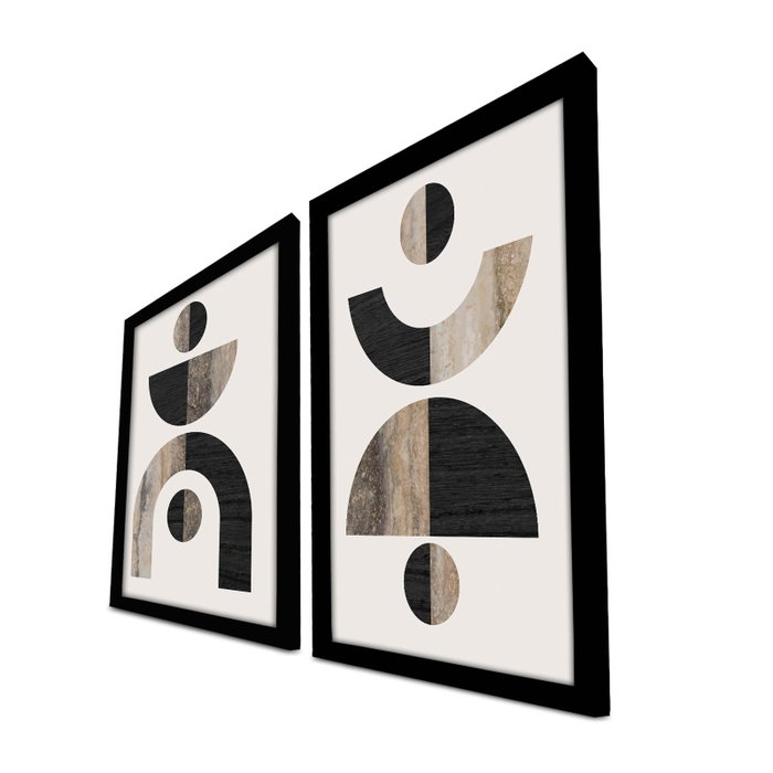 Wallity Cuadro Decorativo enmarcado en MDF (2 piezas) de 38 x 53 cm